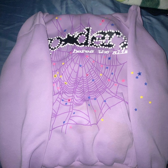 Purple Spider Graphic Hoodie